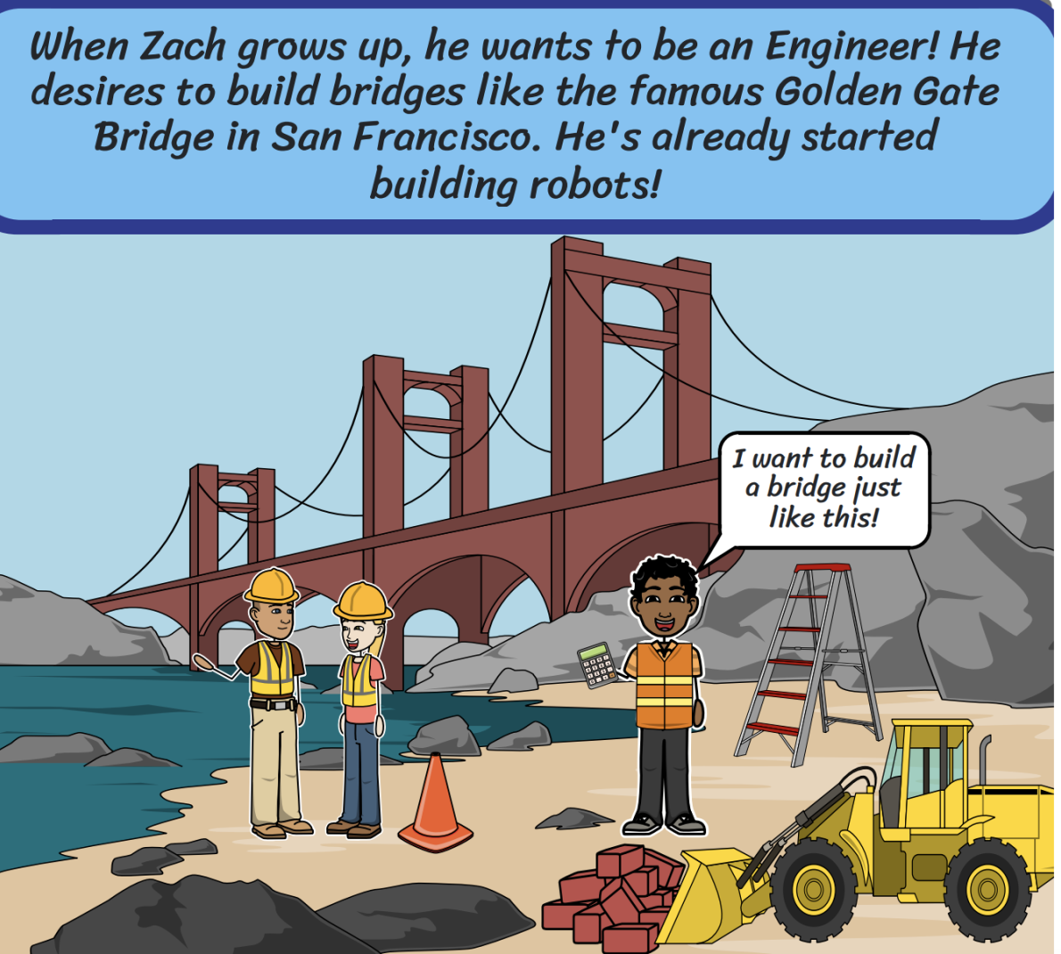 Little boy in front of construction site